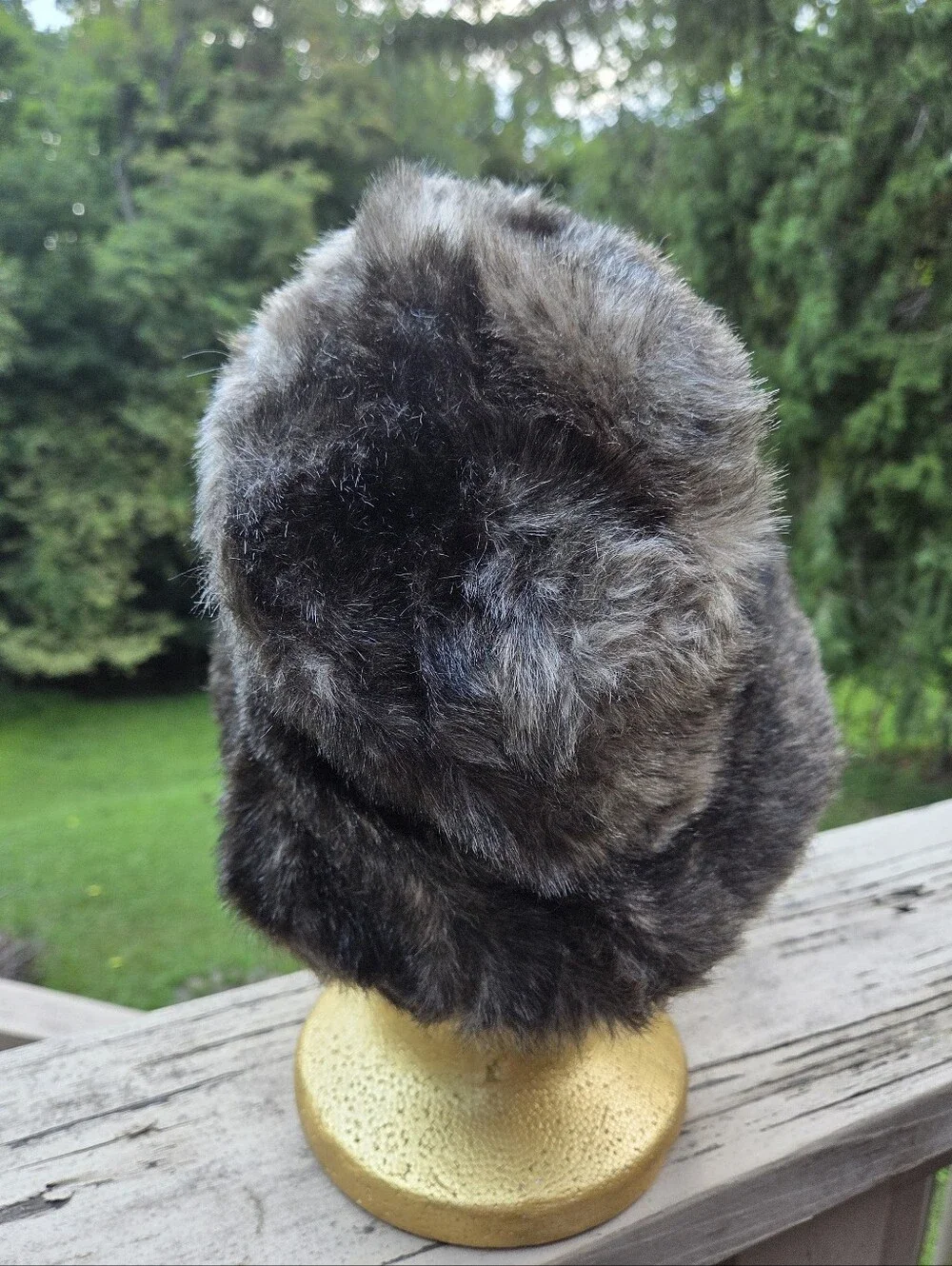 Brown Faux Fur Bucket Hat - Women's Cozy Winter Accessory
